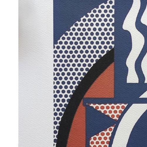 1980 Superbe lithographie originale Roy Lichtenstein "Modern Head n.1" en édition limitée