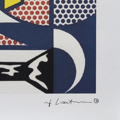 1980 Superbe lithographie originale Roy Lichtenstein "Modern Head n.1" en édition limitée