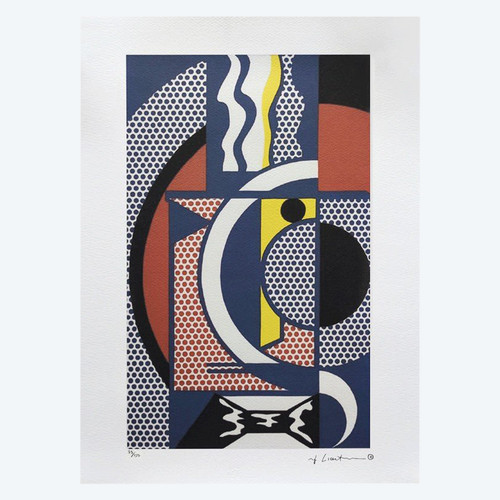 1980 Superbe lithographie originale Roy Lichtenstein "Modern Head n.1" en édition limitée