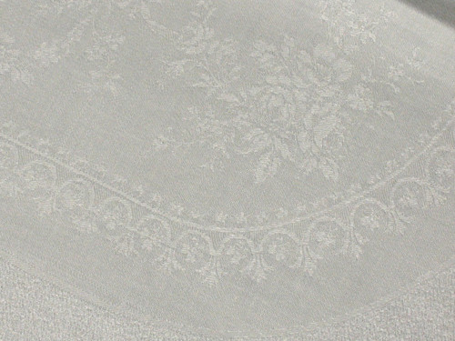 10 damask napkins decorated with garlands of roses initials YB early 20th century