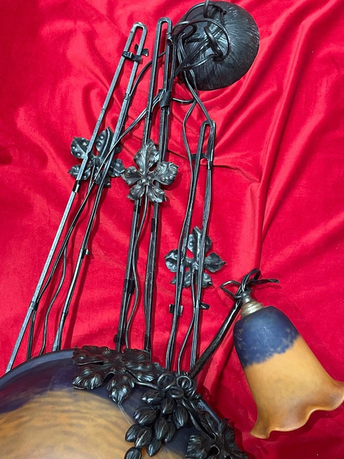 Important Daum Nancy Chandelier, 1900 Period