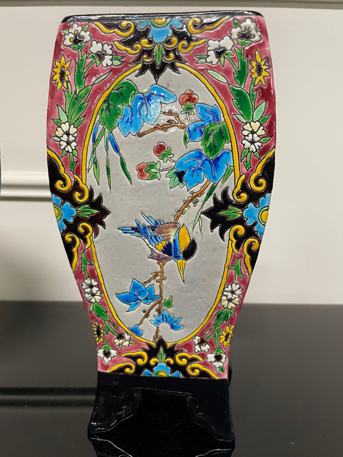 Bordeaux Vieillard - Pair Of Japanese Caranza Cloisonne Enamel Vases