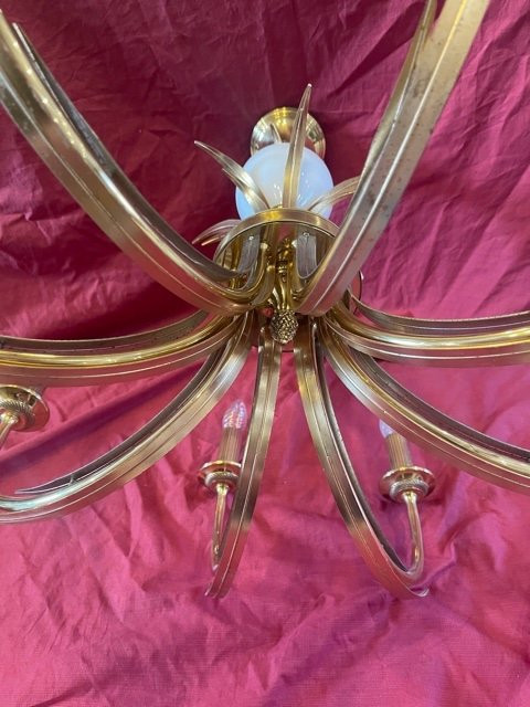 Chandelier House Charles Model Egg with 8 Lights cira 1970