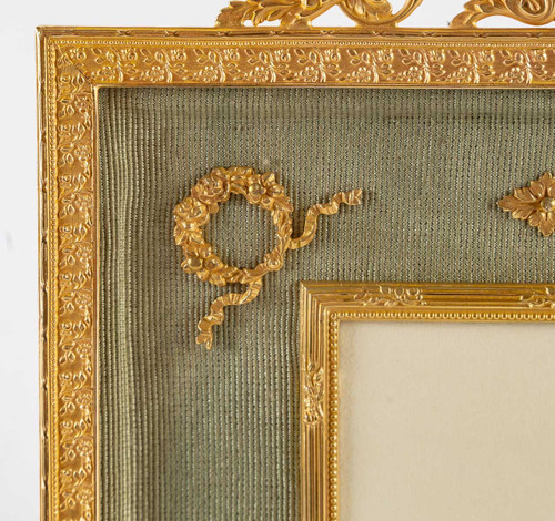 A pair of late 19th century gilt bronze photo frames