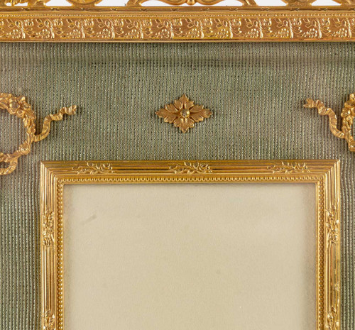 A pair of late 19th century gilt bronze photo frames