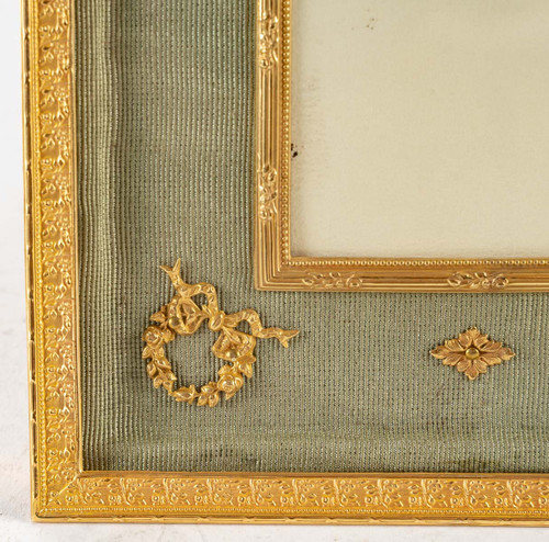 A pair of late 19th century gilt bronze photo frames
