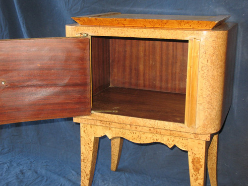 Paire de chevets en bouleau de Norvège années 1940-50