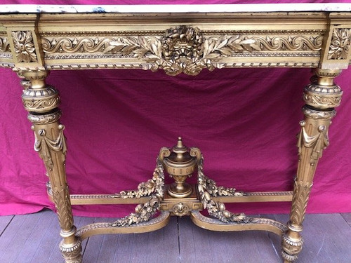 Imponente console in legno dorato del periodo di Napoleone III
