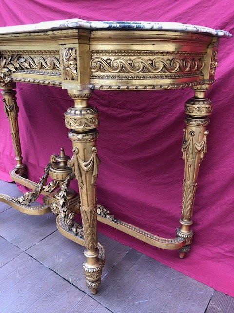 Imponente console in legno dorato del periodo di Napoleone III