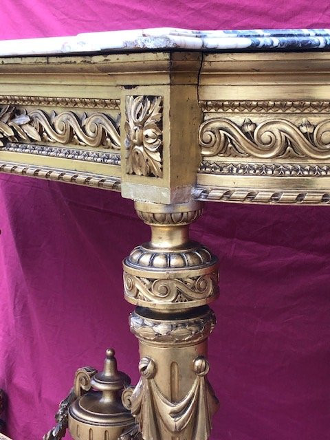 Imponente console in legno dorato del periodo di Napoleone III