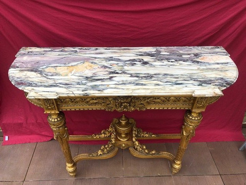 Imponente console in legno dorato del periodo di Napoleone III