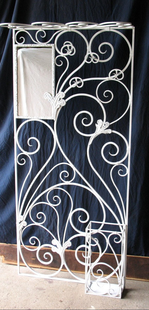 Vestiaire porte manteaux en fer forgé époque 20ème