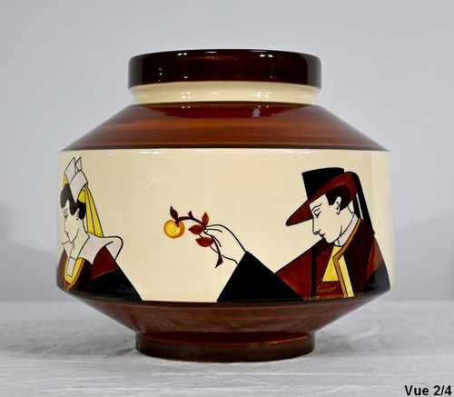 Cache Pot en Faïence, Maison de la Hubaudière-Bousquet – 1ère partie du XXe