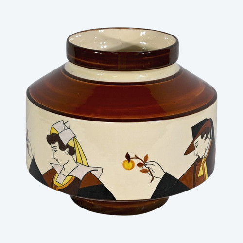 Cache Pot en Faïence, Maison de la Hubaudière-Bousquet – 1ère partie du XXe