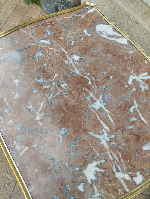 Comodino - Luigi XV - Bois De Rose - Marmo fiore di pesco Fine del XIX secolo.