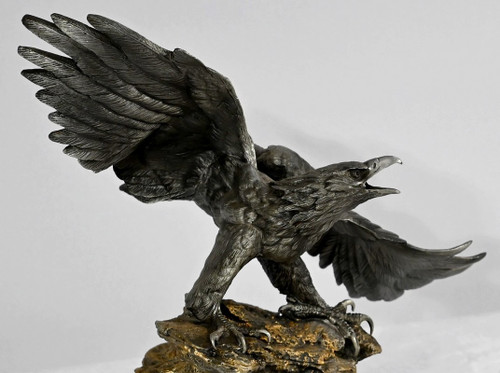 Sculpture en Étain « Bald Eagle », signée P.Brunelle – XXe