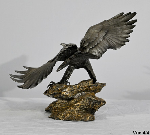 Sculpture en Étain « Bald Eagle », signée P.Brunelle – XXe