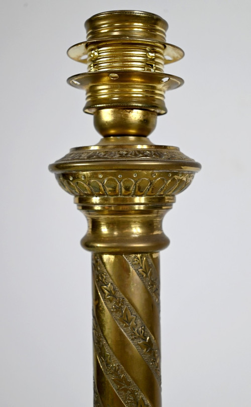 Lampe en Bronze Doré – Milieu XIXe