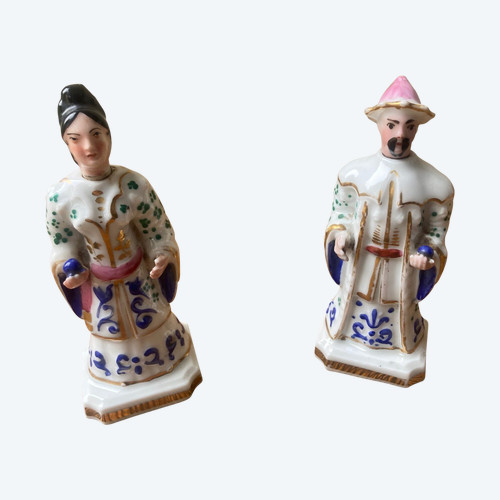 Pair of Paris porcelain bottles