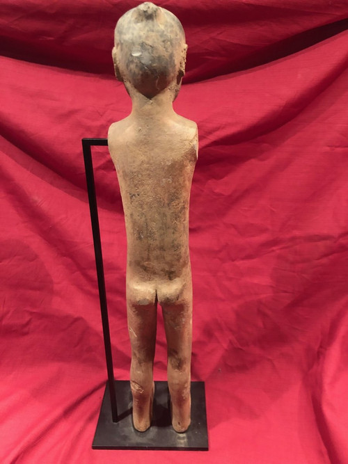 Chine Epoque Han Statuette Stickman Terre Cuite