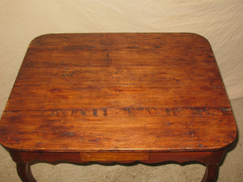 Small table or game table with 2 drawers Louis XV period 18th century