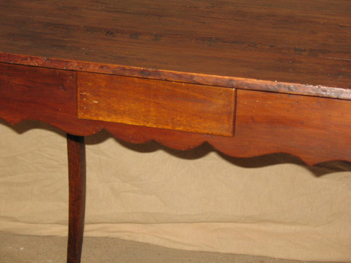 Small table or game table with 2 drawers Louis XV period 18th century