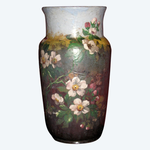 Vaso impressionista in gres di Montigny sur Loing, XIX secolo