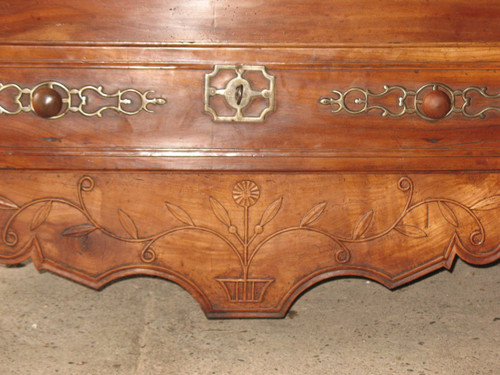 Bonnetière Vendéenne in legno di ciliegio, inizio XIX secolo, stile Luigi XVI