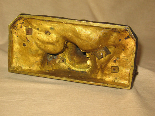 Cacciatore a riposo medaglia in bronzo patinato del XIX secolo