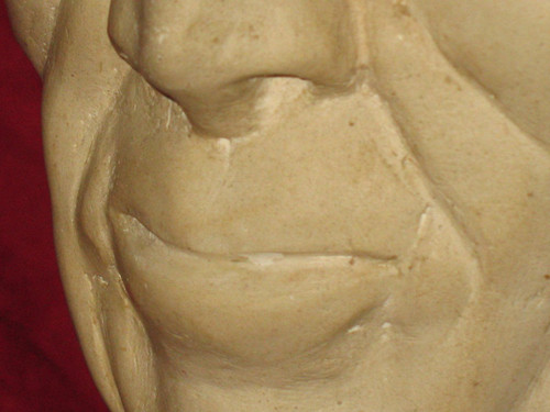 Buste homme en pierre de Bourgogne signé Moudie époque 20ème