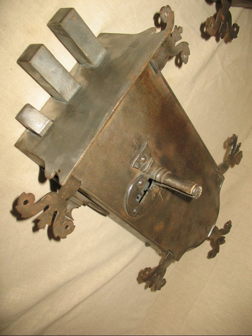 Large wrought iron castle lock