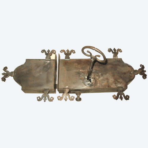 Large wrought iron castle lock