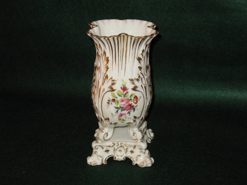 Vaso in porcellana parigina con decorazione floreale del periodo della Restaurazione del XIX secolo nello stile di Jacob Petit