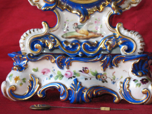 Paris porcelain clock Jacob Petit 19th century