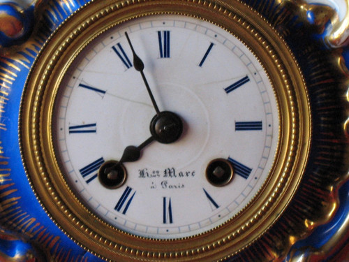 Paris porcelain clock Jacob Petit 19th century