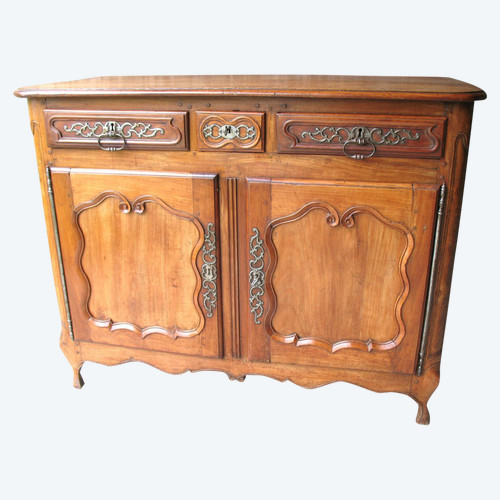 Credenza d'epoca Regency a 2 ante e 3 cassetti Origine Saintonge XVIII secolo