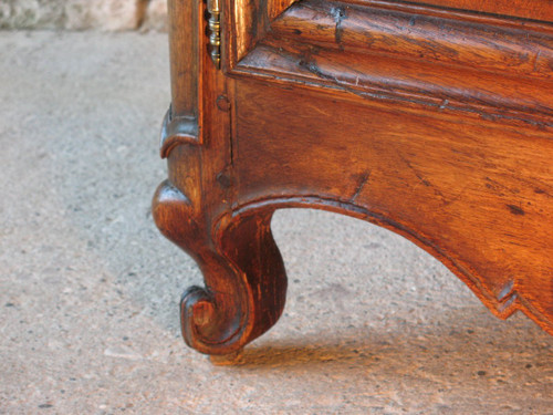 Regency period 2 parts sideboard in carved oak from the 18th century