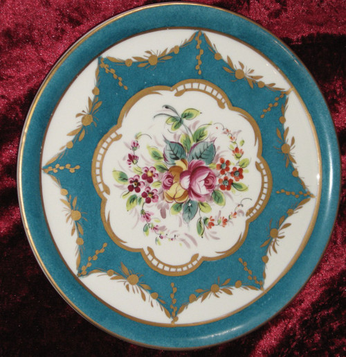 Sèvres porcelain dish and knife in its 20th century box