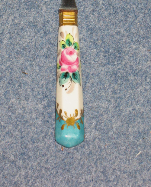 Sèvres porcelain dish and knife in its 20th century box