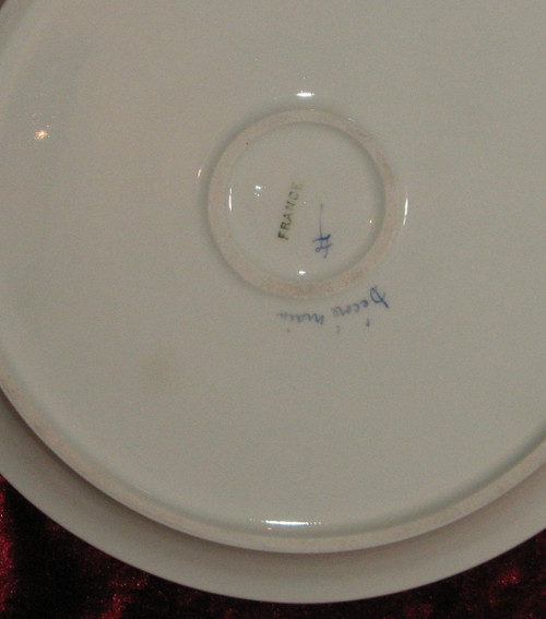 Sèvres porcelain dish and knife in its 20th century box
