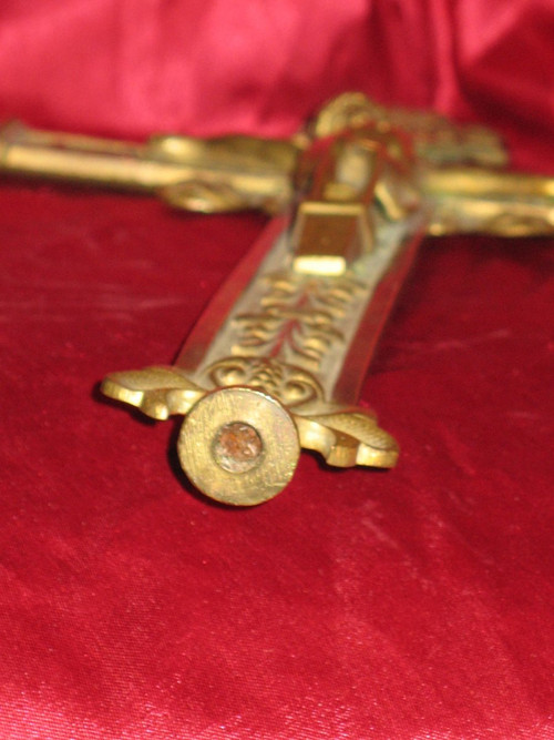 Croce processionale in bronzo, XIX secolo