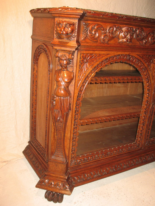 Carved glass dresser in Renaissance style from: Toulouse-Lautrec castle, 19th century