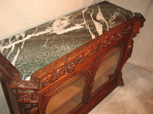 Carved glass dresser in Renaissance style from: Toulouse-Lautrec castle, 19th century