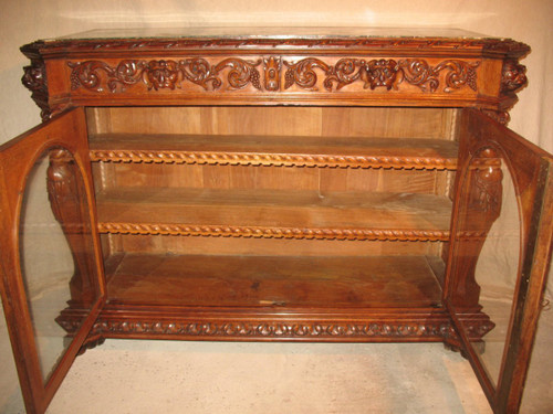 Carved glass dresser in Renaissance style from: Toulouse-Lautrec castle, 19th century