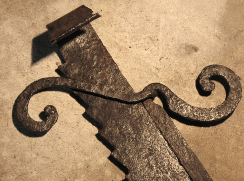 Crémaillère en fer forgé époque 18ème Origine Périgord