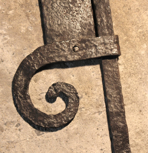 Crémaillère en fer forgé époque 18ème Origine Périgord