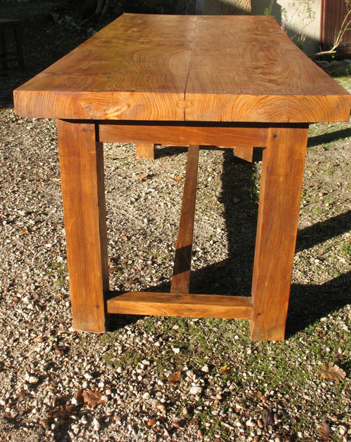 Table de ferme en orme massif très solide