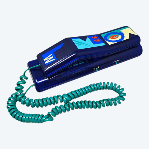 1980 Magnifique Swatch Twin Phone "Deluxe". Style de Memphis