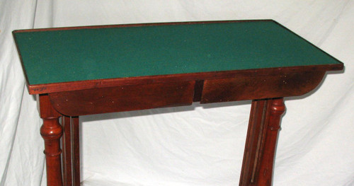 Table with system or flying table, mahogany scheduler by A. Feret period 19th century