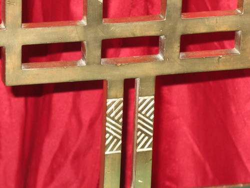Pair of candlesticks Menora shape in bronze Art Deco period with 6 branches